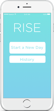 Home Screen for RISE App